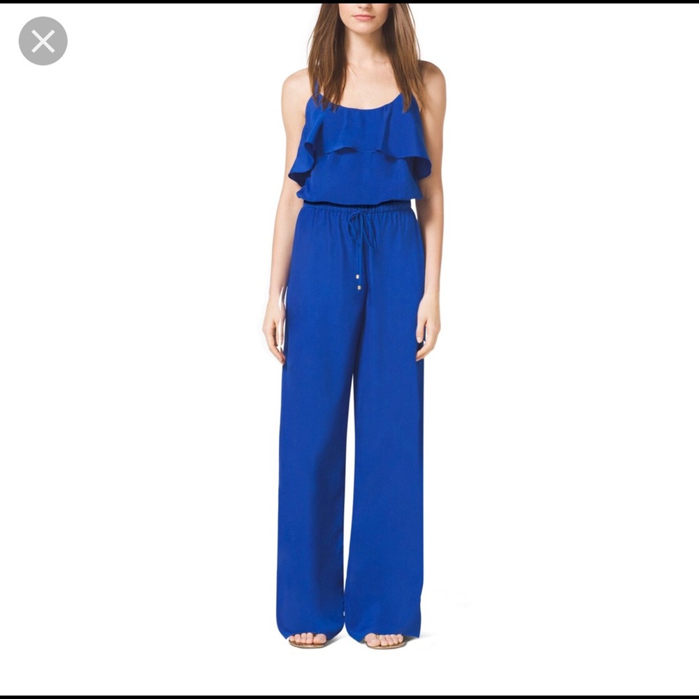 Royal blue pant romper